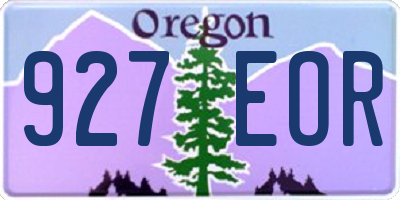 OR license plate 927EOR