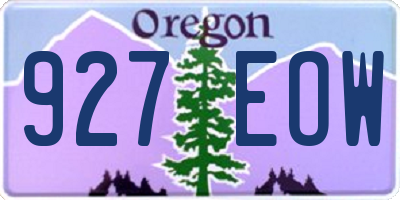 OR license plate 927EOW