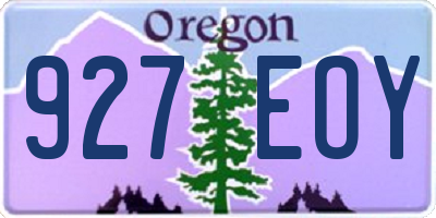 OR license plate 927EOY