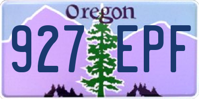 OR license plate 927EPF
