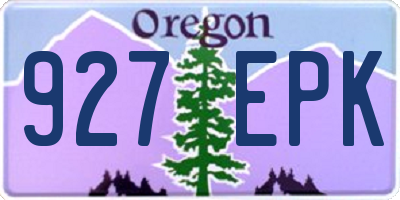 OR license plate 927EPK