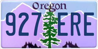 OR license plate 927ERE
