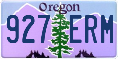 OR license plate 927ERM