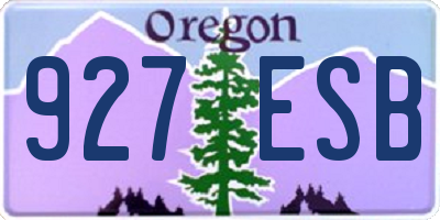 OR license plate 927ESB