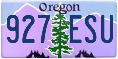 OR license plate 927ESU