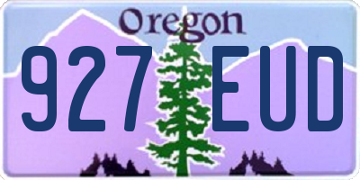 OR license plate 927EUD