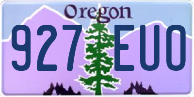OR license plate 927EUO