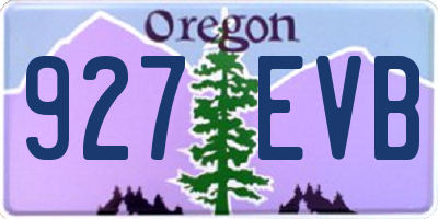 OR license plate 927EVB