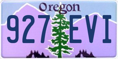 OR license plate 927EVI