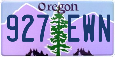 OR license plate 927EWN