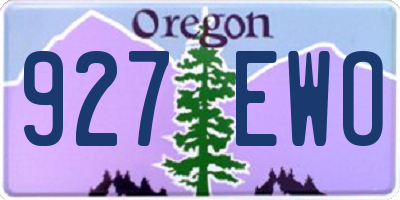 OR license plate 927EWO