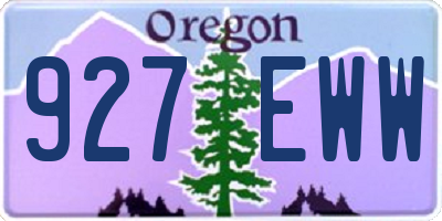 OR license plate 927EWW