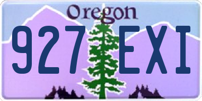 OR license plate 927EXI