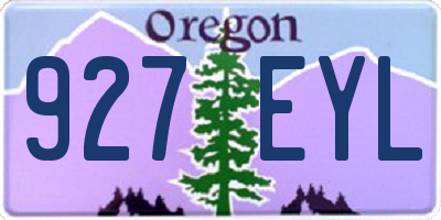 OR license plate 927EYL