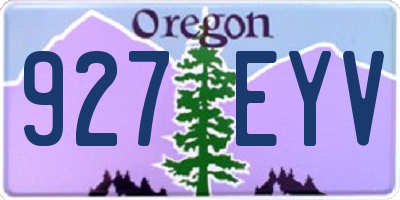 OR license plate 927EYV