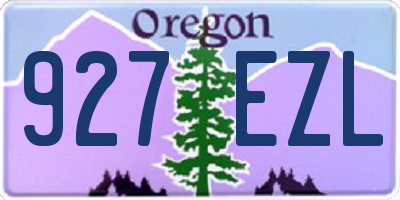 OR license plate 927EZL