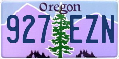 OR license plate 927EZN