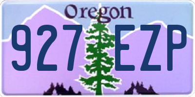 OR license plate 927EZP