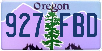 OR license plate 927FBD