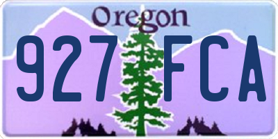 OR license plate 927FCA