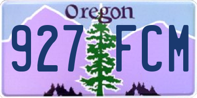 OR license plate 927FCM