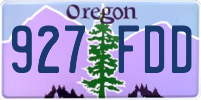 OR license plate 927FDD