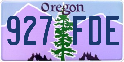 OR license plate 927FDE