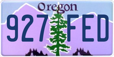 OR license plate 927FED