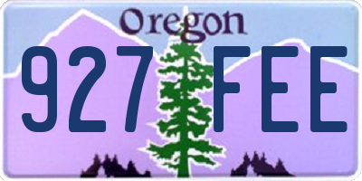 OR license plate 927FEE