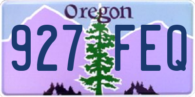 OR license plate 927FEQ