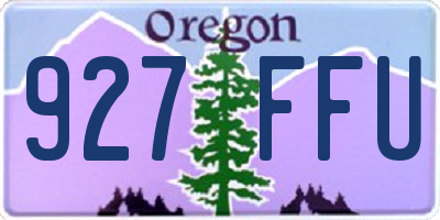 OR license plate 927FFU