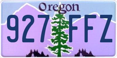 OR license plate 927FFZ