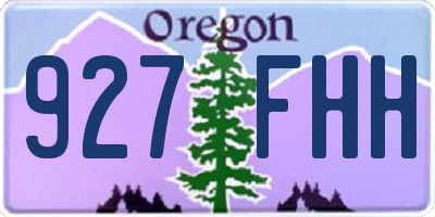 OR license plate 927FHH