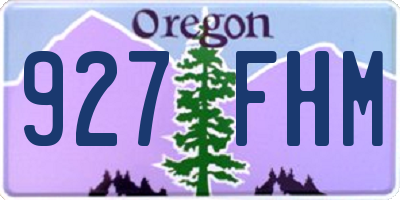 OR license plate 927FHM