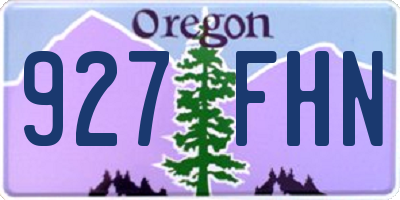 OR license plate 927FHN