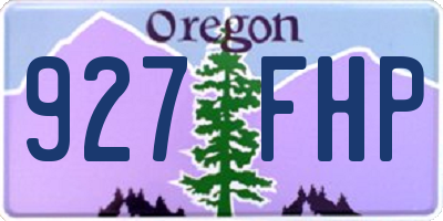 OR license plate 927FHP