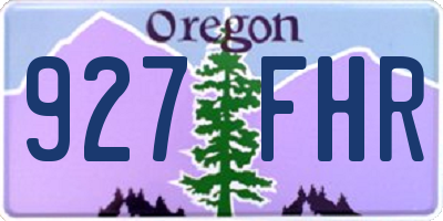 OR license plate 927FHR