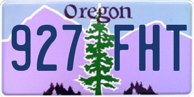 OR license plate 927FHT