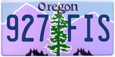 OR license plate 927FIS