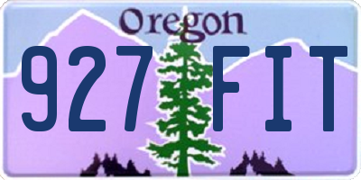 OR license plate 927FIT