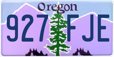 OR license plate 927FJE