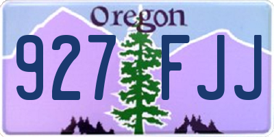 OR license plate 927FJJ