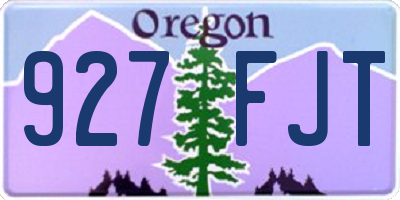 OR license plate 927FJT