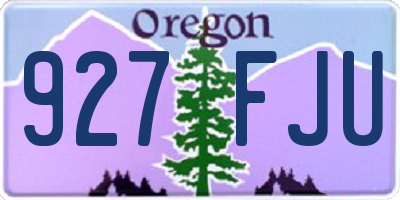 OR license plate 927FJU