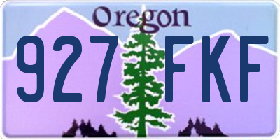 OR license plate 927FKF