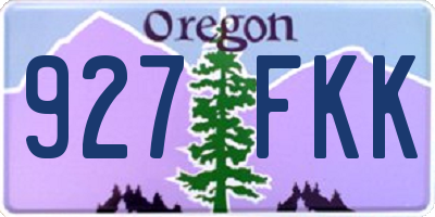 OR license plate 927FKK