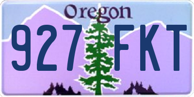 OR license plate 927FKT