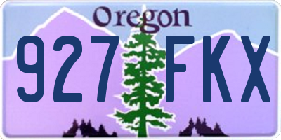 OR license plate 927FKX