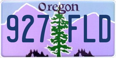OR license plate 927FLD