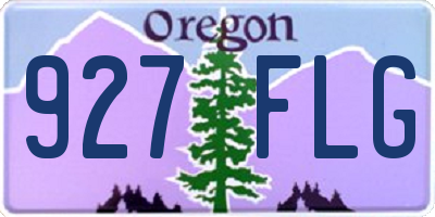 OR license plate 927FLG